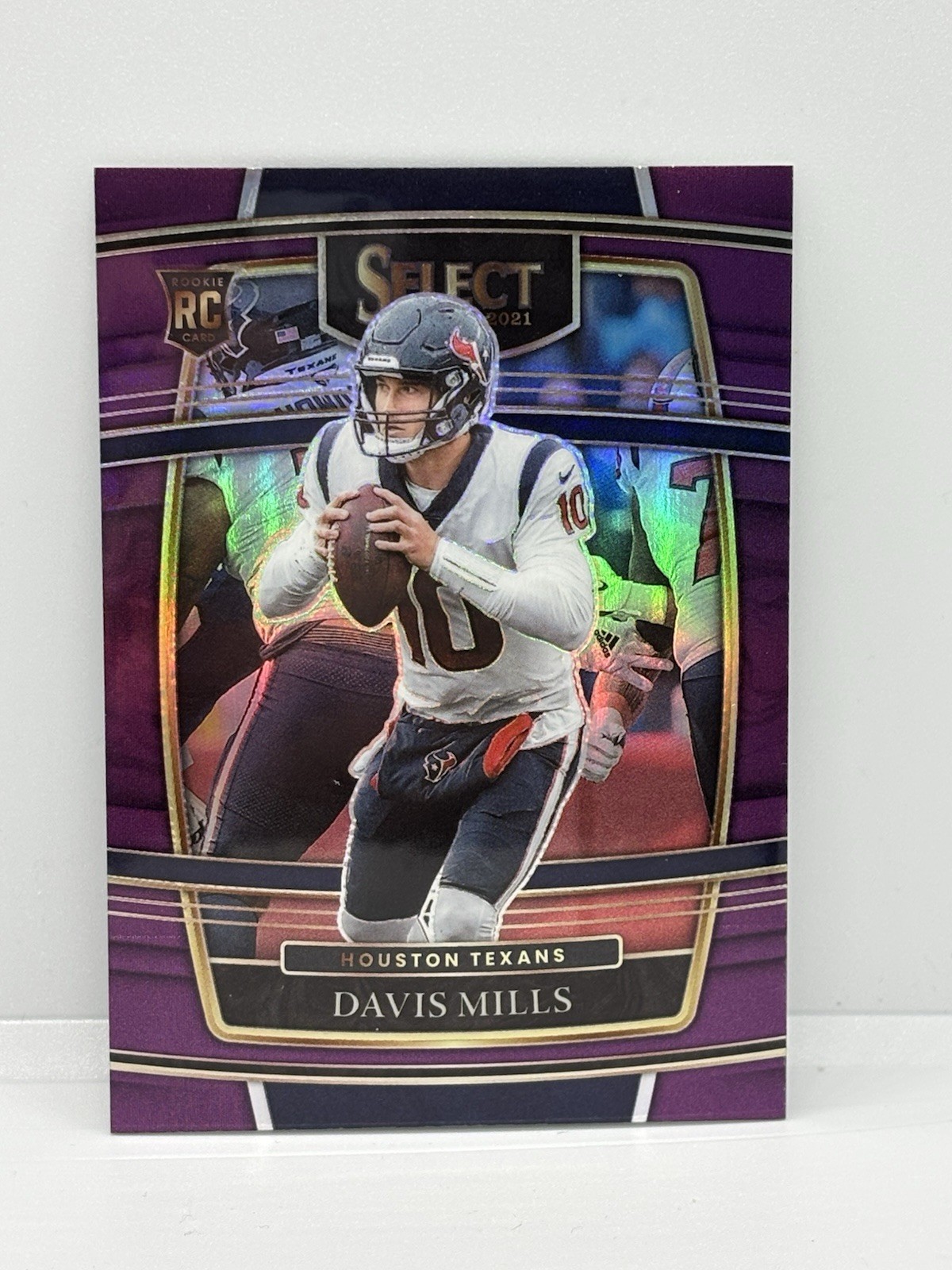 2021 Panini Select Concourse Purple Prizm /75 Davis Mills #65 Rookie RC