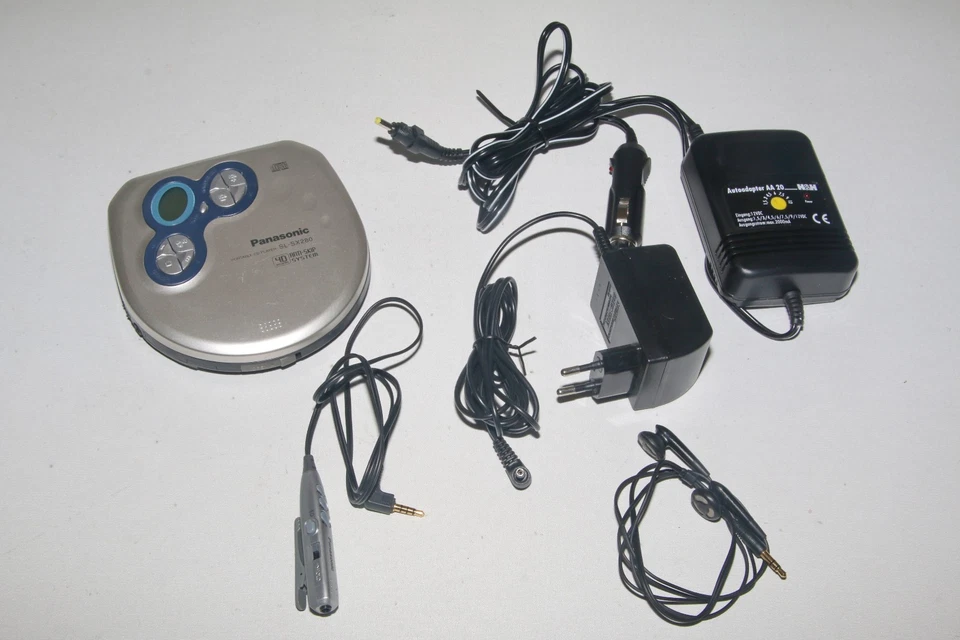 Panasonic SL-SX280 Anti-Skip System Portable CD Player-Discman + Netzeil