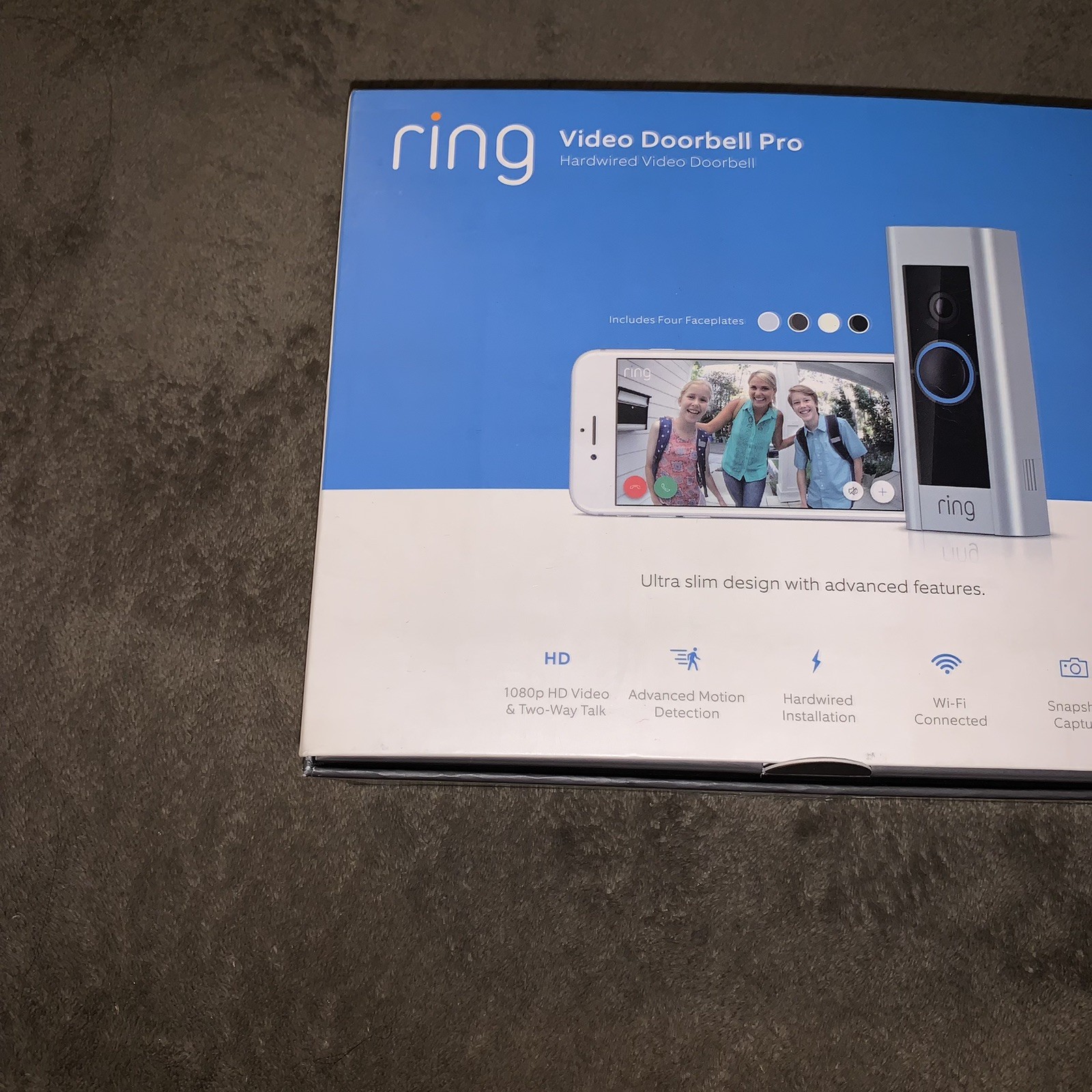 Ring Video Doorbell Pro 1080P HD Wi-Fi Smart Wired Doorbell Camera-image