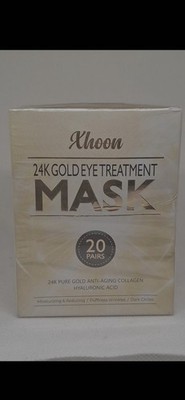 Xhoon 24K Pure Gold Under Eye Patches - 20 Pack Mask Amino Acid 20 Pairs