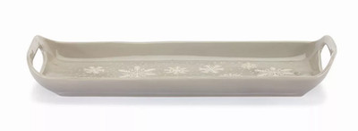 Schneeflocken Platte 12.5 '' L X 5.5 '' W (Set Mit 2) Steingut