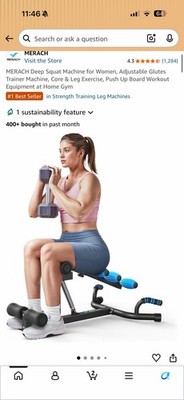 MERACH MR-2417 Deep Squat Machine Adjustable Resistance Bands Squat Trainer