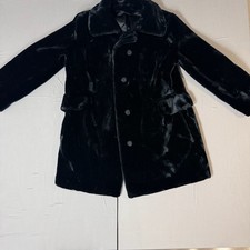 Vintage high end Black Faux Fur Coat