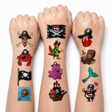 Pirate Temporary Tattoos, 60 Pcs Birthday Party Favors Decorations Supplies ...