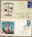 Australia 1955 USA Friendship 1965 Churchill FDC Cover cd NSW Coogee Croydon