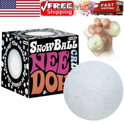 1~3x NeeDoh Snowball Crunch Fidget Toy Stress Relief Sensory Squeeze Toy Gifts