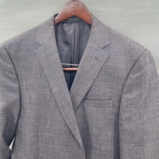 Jos A Bank Reserve Blazer 46L Vitale Barberis Canonico Wool Silk Linen Dark Plum