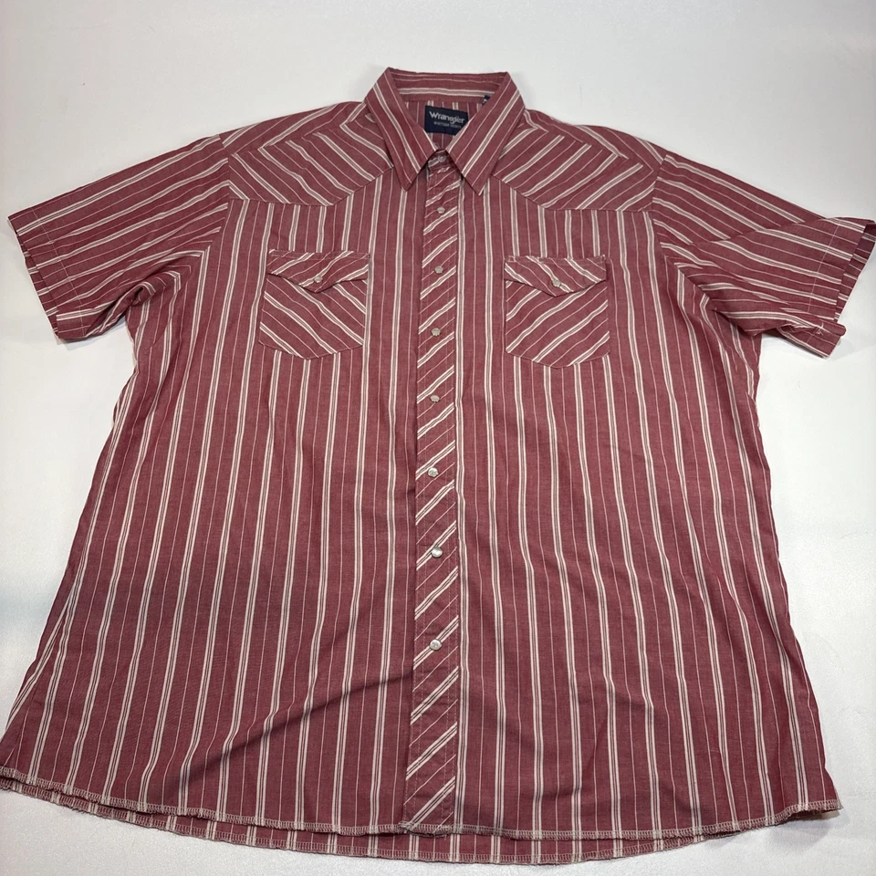 Wrangler Men's Shirt 2XL Tall Western Pearl Snap Rodeo Button Up 2XT Vintage 90s - Image 2 of 4