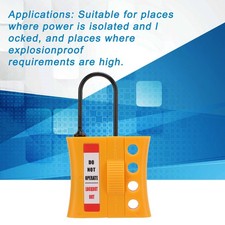 ﹣Lockout Lock Tag Out Hasp Kit 4‑Hole Nylon Insulated Universal Safety Lock For