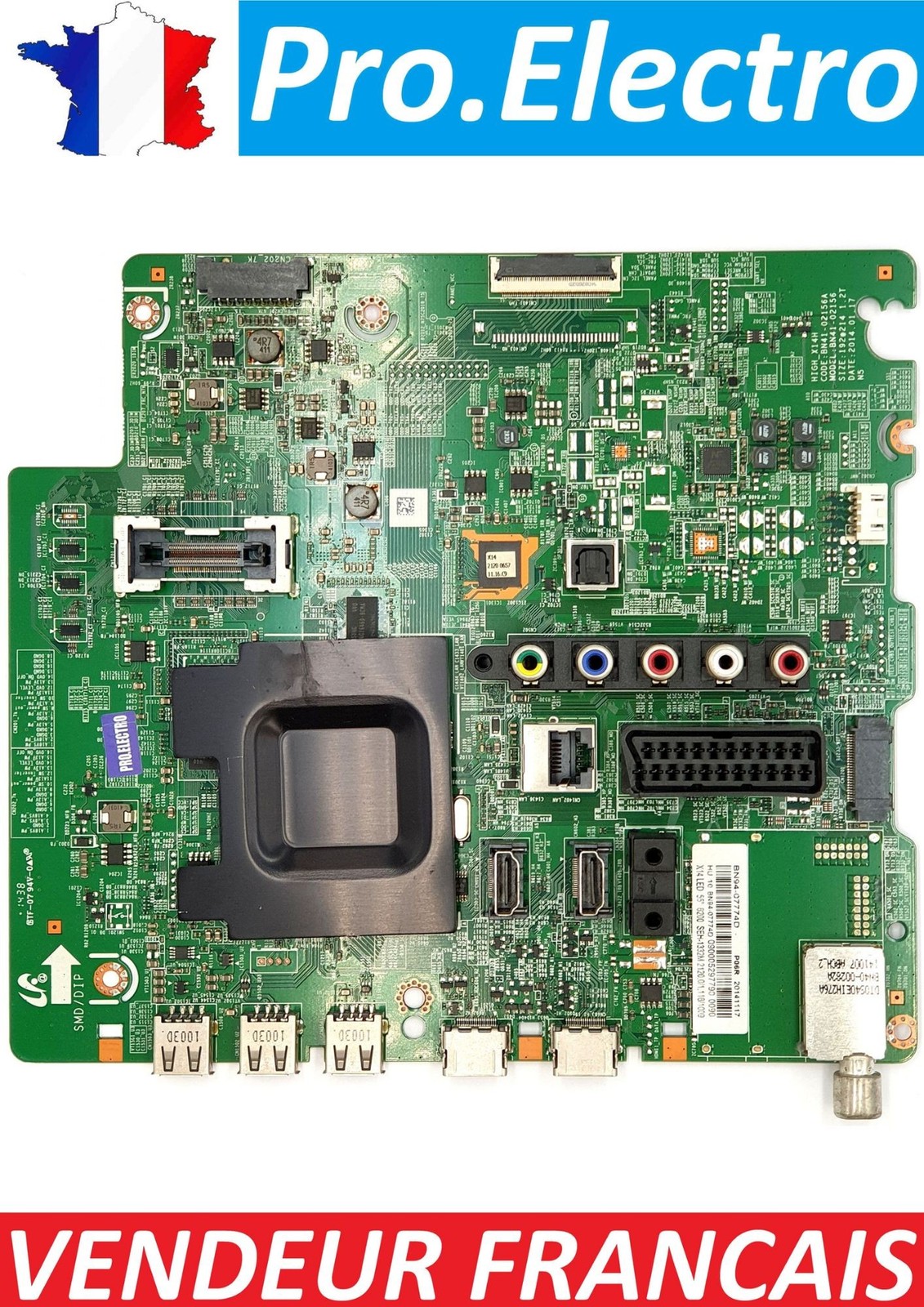 Carte mère Samsung BN94-10815A avec ports HDMI pour TV UE55J6240