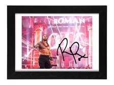 Roman Reigns Signed Autograph PHOTO Pre Print 6x4/A4/ Framed WWE