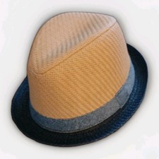 NWT The Children's Place Boy's Fedora Straw Hat w/Denim Color Band Size M/M 7-8