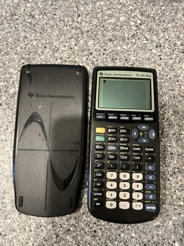Texas Instruments TI-83 Plus Graphing Calculator Slip Cover Tested & Works