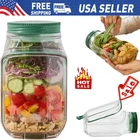 Salad Pod, Vertical Layering Salad Pod Built Plastic Salad Storage Jar US