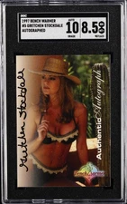 1997 BENCH WARMER AUTOGRAPHED #5 GRETCHEN STOCKDALE SGC 8.5
