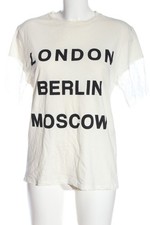 ZARA T-shirt Donna Camicia Taglia IT 40 bianco-nero stile casual