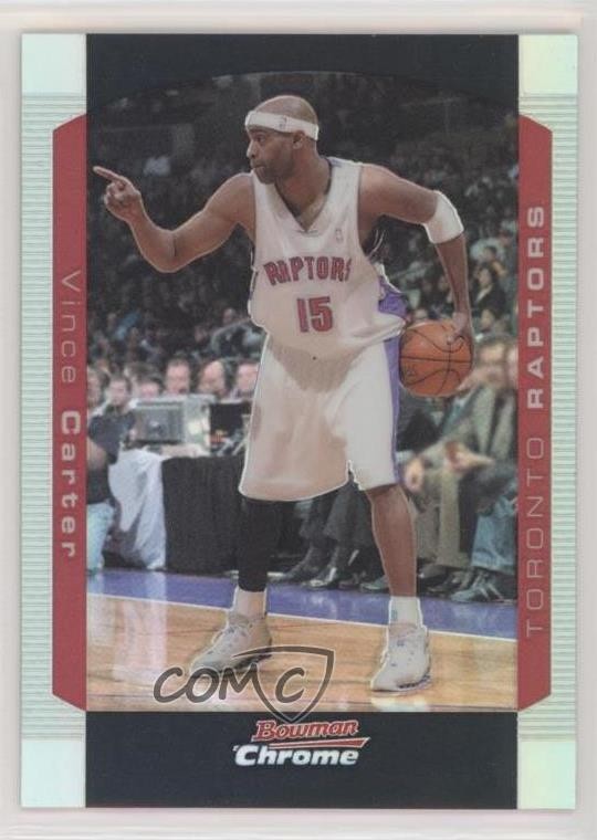 2004-05 Bowman Draft Chrome Refractor 86/300 Vince Carter #80 HOF 5i5