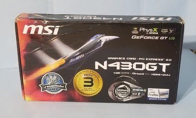 MSI GeForce GT 430 1GB DDR3 PCI Express 2.0 x16 Low Profile Graphics Card