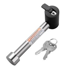 Hitch Receiver Pin Lock Stainless 5/8 Inch Trailer Receiver Lock 1 Pack Silver