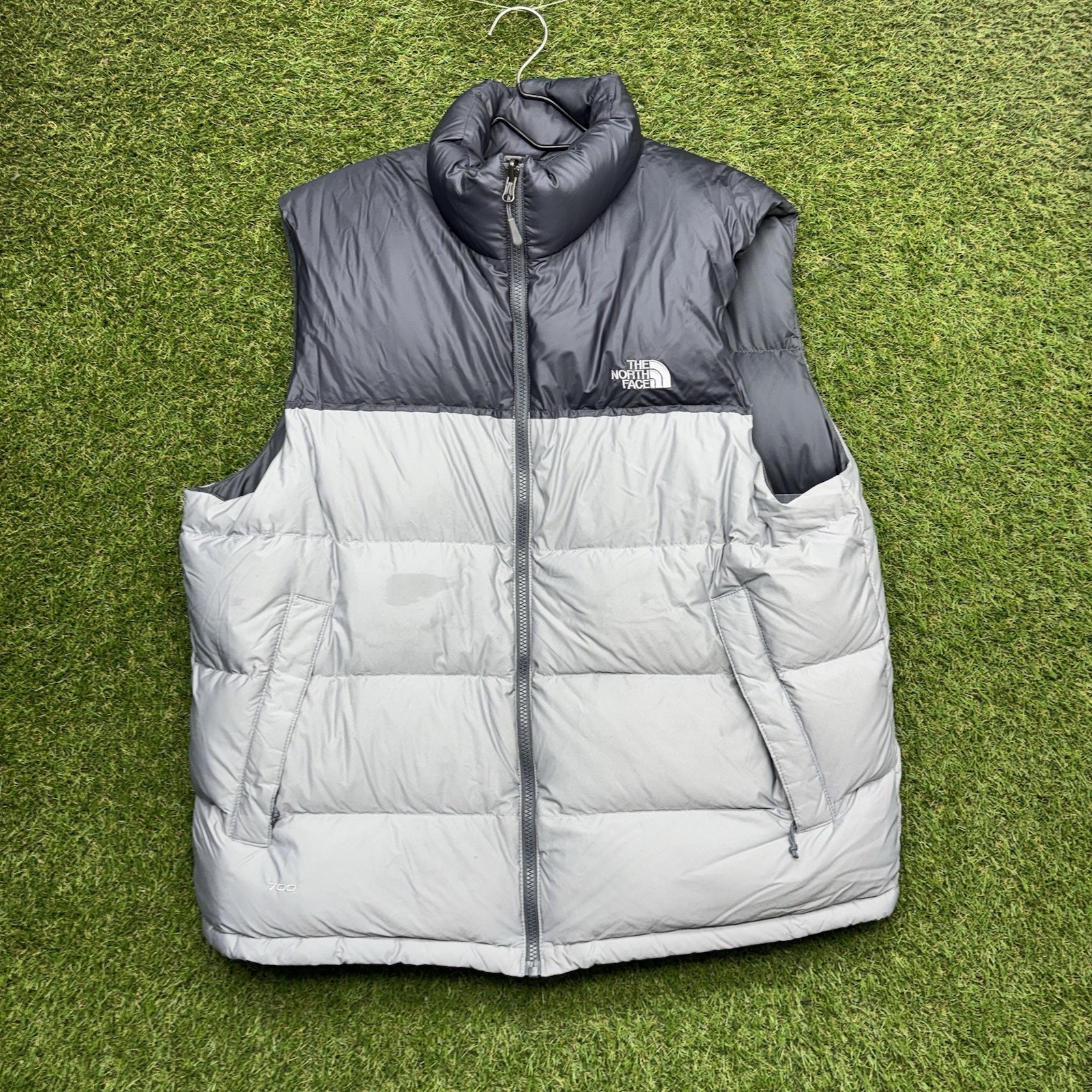 North Face Nuptse Down Vest Mens XL Grey