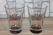 2 Grands Verres MARTINI Logo Ailes Ange Collection Bar Pub Vintage
