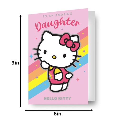 Hello Kitty Daughter Birthday Card - Picture 2 of 3