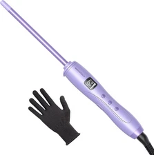 Wavytalk 3/8 Inch Small Curling Iron, Wand for Short & Long Purple 