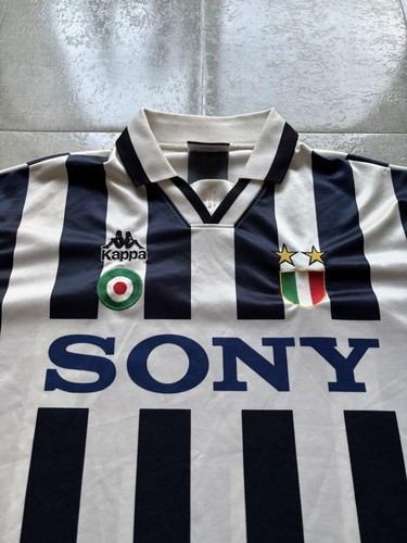 JUVENTUS 1995/1996 Vintage Home Basic Football Shirt Jersey KAPPA Sony SIZE L - Picture 3 of 9