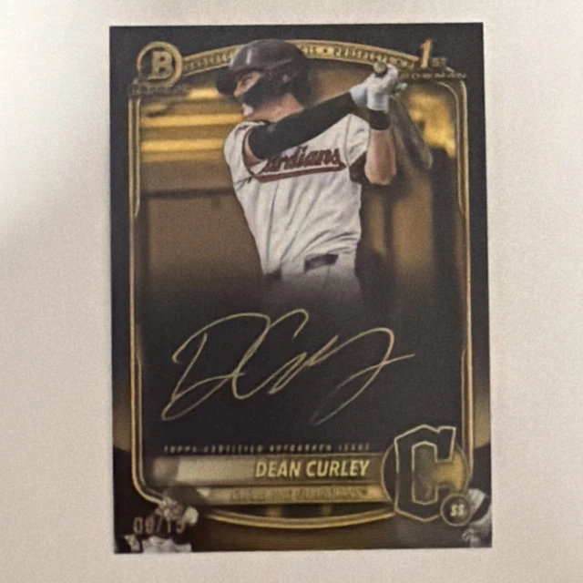 Dean Curley - 2025 Bowman Draft Chrome CPA-DC Black Gold 9/25 Gold ink