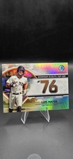 Luis Matos Chrome Top 100 Rookie 2023 Bowman Card #BTP-76 San Francisco Giants. rookie card picture