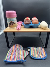 VTG 17 Pc 1987 Fisher-Price Fun With Food Lot Ice Cream Muffin Cupcakes Sets