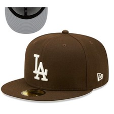 Gorra New Era 59FIFTY Los Angeles Dodgers marrón ajustada