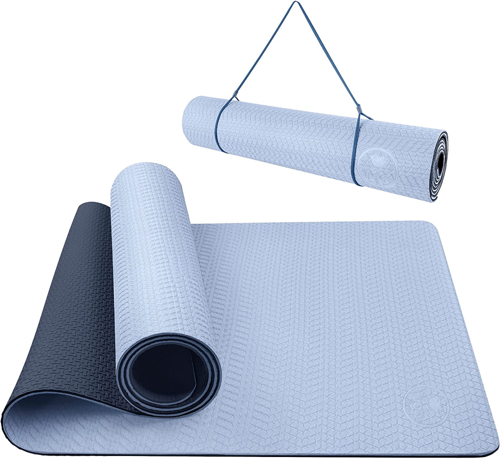 Non-slip eco-friendly thick yoga mat for hot yoga and pilates, anti-tear and durable