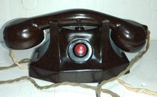 COPPIA DI ANTICHI CITOFONI INTERCOMUNICANTI PER UFFICIO O ALBERGO IN BACHELITE