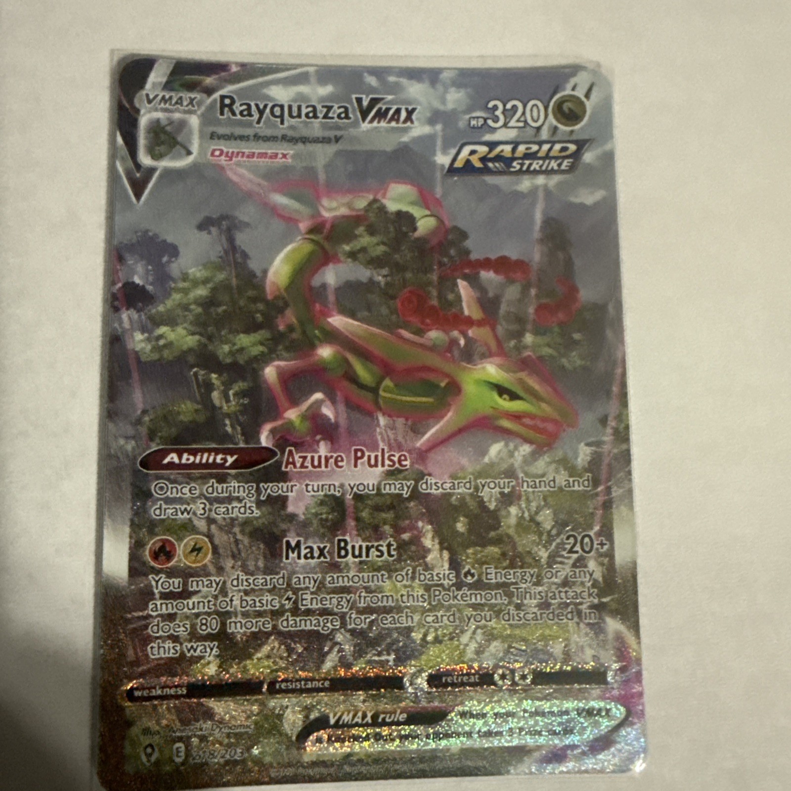 Rayquaza VMAX 2021 Sword & Shield: Evolving Skies #218/203 Holo