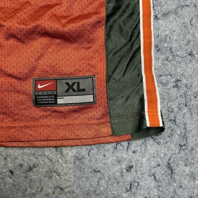 Vintage Nike Team Miami Hurricanes #6 Jersey Orange Green XL