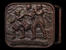JB17120 VINTAGE 1976 SPIRIT OF '76 MARCH PATRIOTIC BELT BUCKLE