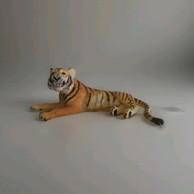  Vintage Painted Bengal Tiger Big Cat Figure Rubber Toy Animal AAA Toys'' 