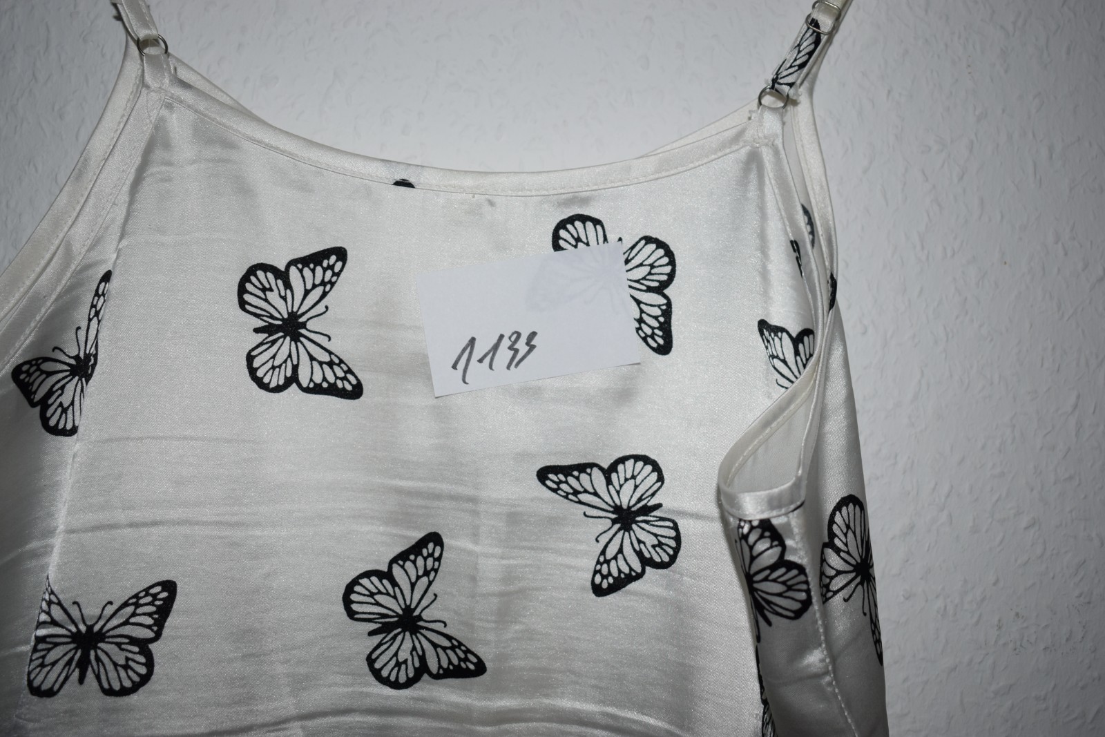 Y2K Aesthetic White Satin Butterfly Mini Dress image 5