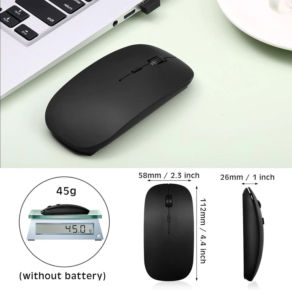 20-Pack Black Wireless Mice, 3 DPI Levels - Image 4 of 4