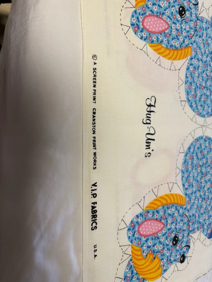 Vtg Hug-Ums Pony Bear Duck Bunny Uncut Craft Fabric Panel Easter Pillow - Image 3 of 3