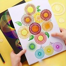 22Pcs Geometric Art Drawing Ruler Set Spirograph Stencils fits Kids Craft Design