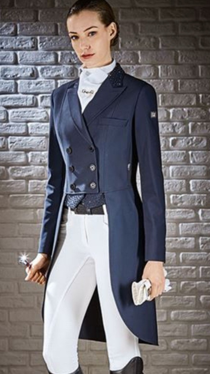 Rive Equestre - EQUILINE Pantalons Full Grip Giada Bleu Foncé