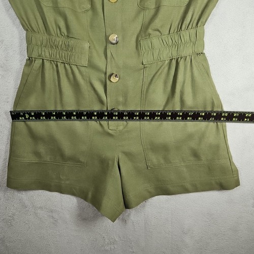Free Assembly Utility Shorts Romper Deep Olive Green Short Slv 4”Inseam Sz S NWT - 第 7/13 張圖片