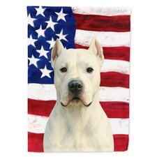 Carolines Treasures WDK6354GF 15.5 x 11.25 in. Dogo Argentino American Flag G...