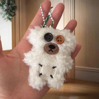 Cartoon Plush Bear Pendant Keychain Kawaii Plush Little Bear Stuffed Doll