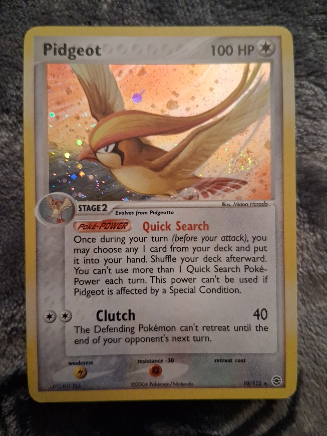 Pidgeot 10/112 FireRed & LeafGreen Holo NM