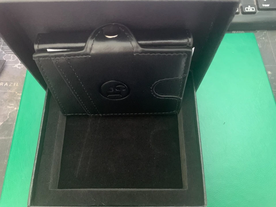 porte-cartes homme cuir noir neuf avec coffret - Photo 1/1