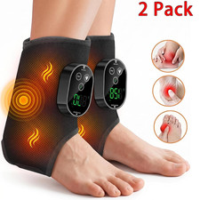 2 Pack Electric Foot Ankle Massager Pain Relief 6 Heat Levels 3 Vibration Modes