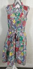 NWOT Talbots Women's Floral Paisley Print Sleeveless Dress Sz 10 Bnfts Charity